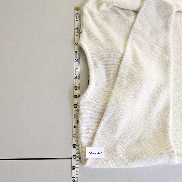 I.B. Diffusion Sweater VTG Size M Silk Angora Lambswool Rosettes Beads 80s - Picture 12 of 14